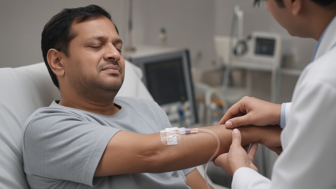 Monitoring during a ketamine infusion session